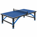 Mesa de tenis de mesa 274 x 152.5 x 76 cm azul de acero y tablero MDF para juego recreativo